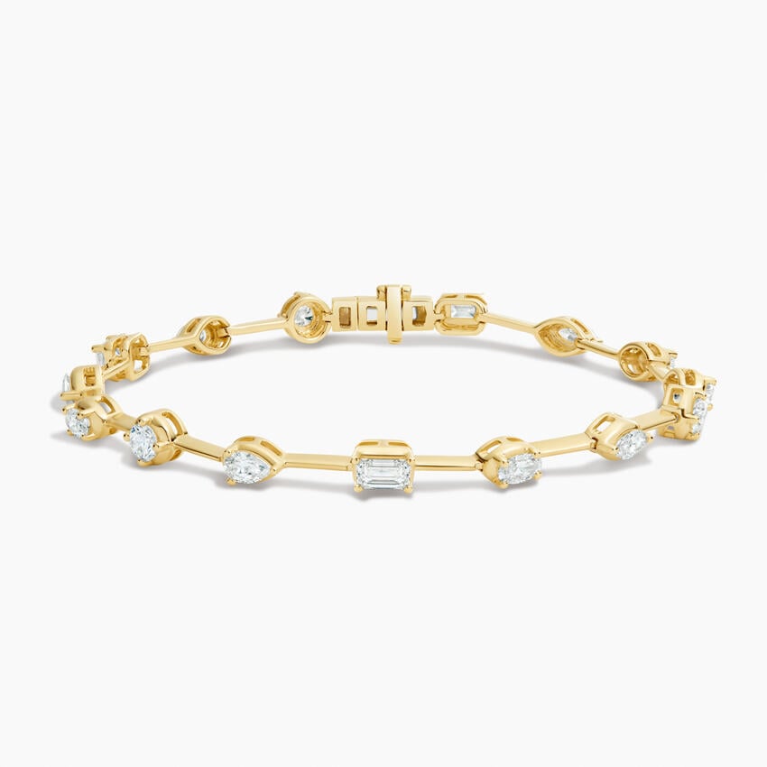 Lab Diamond Tennis Bracelet in Yellow Gold