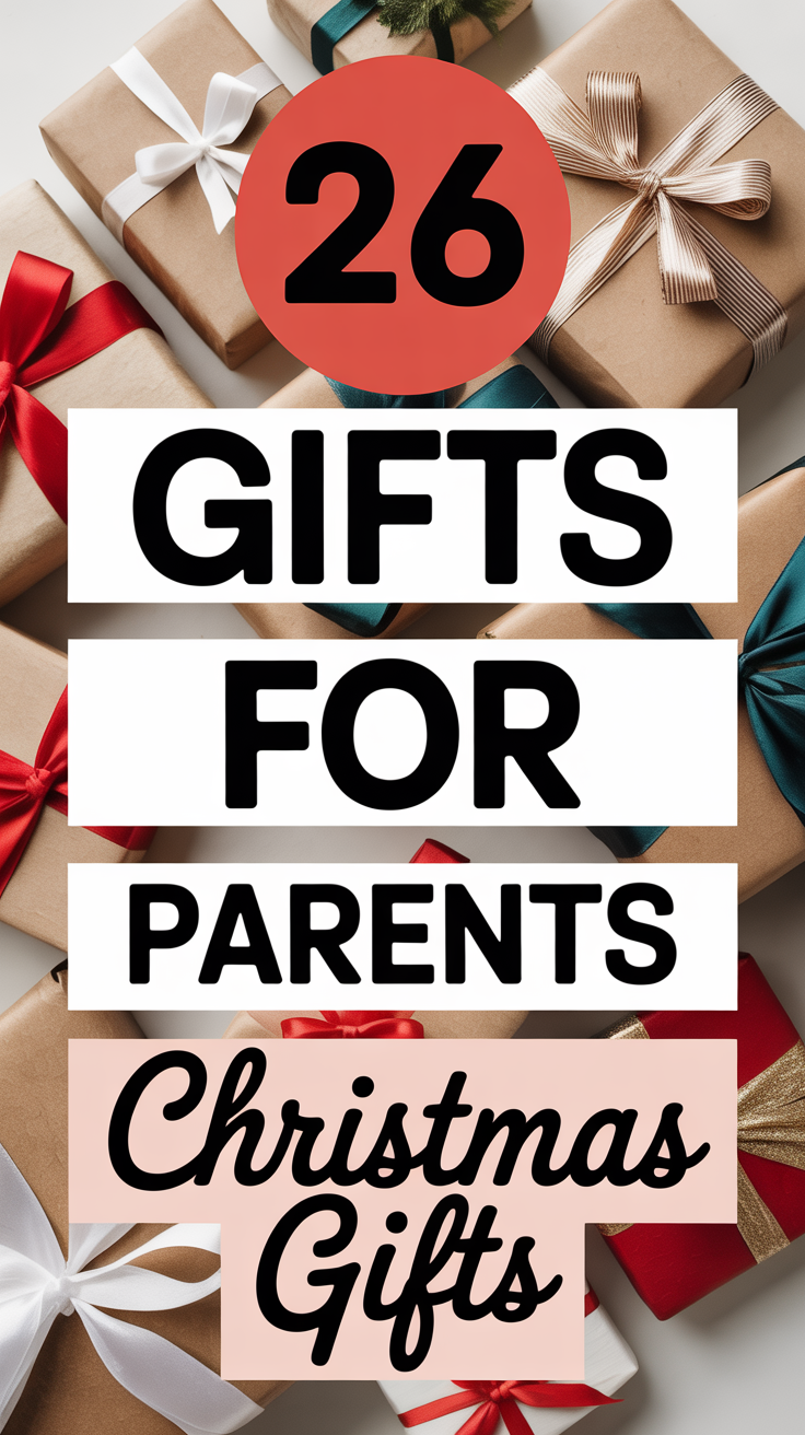 Wrapped Christmas gifts for parents