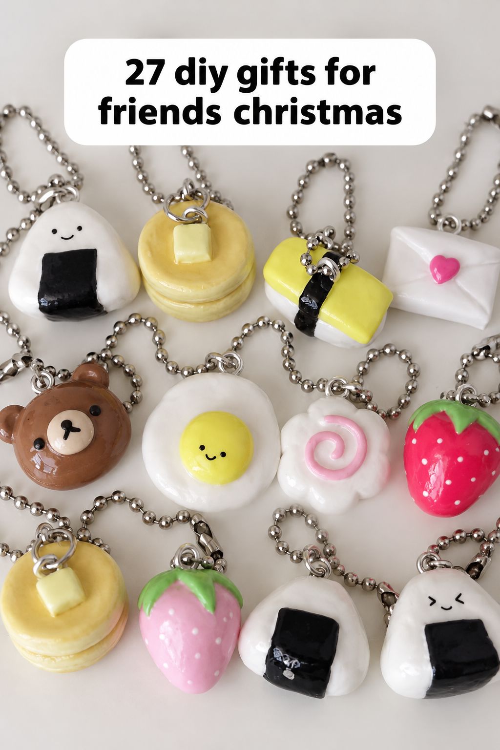 air dry clay keychains christmas gifts