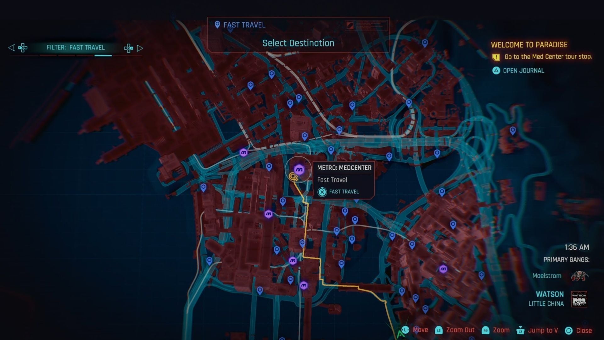The Med Center's another very easy stop (Image via CDPR || Sportskeeda)