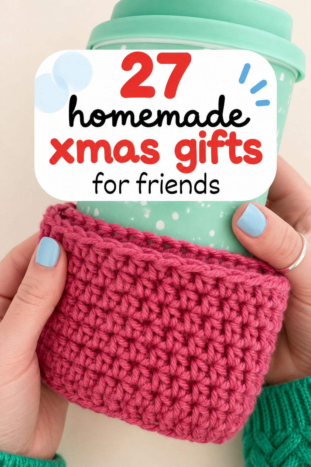 crochet cup cozy christmas gifts