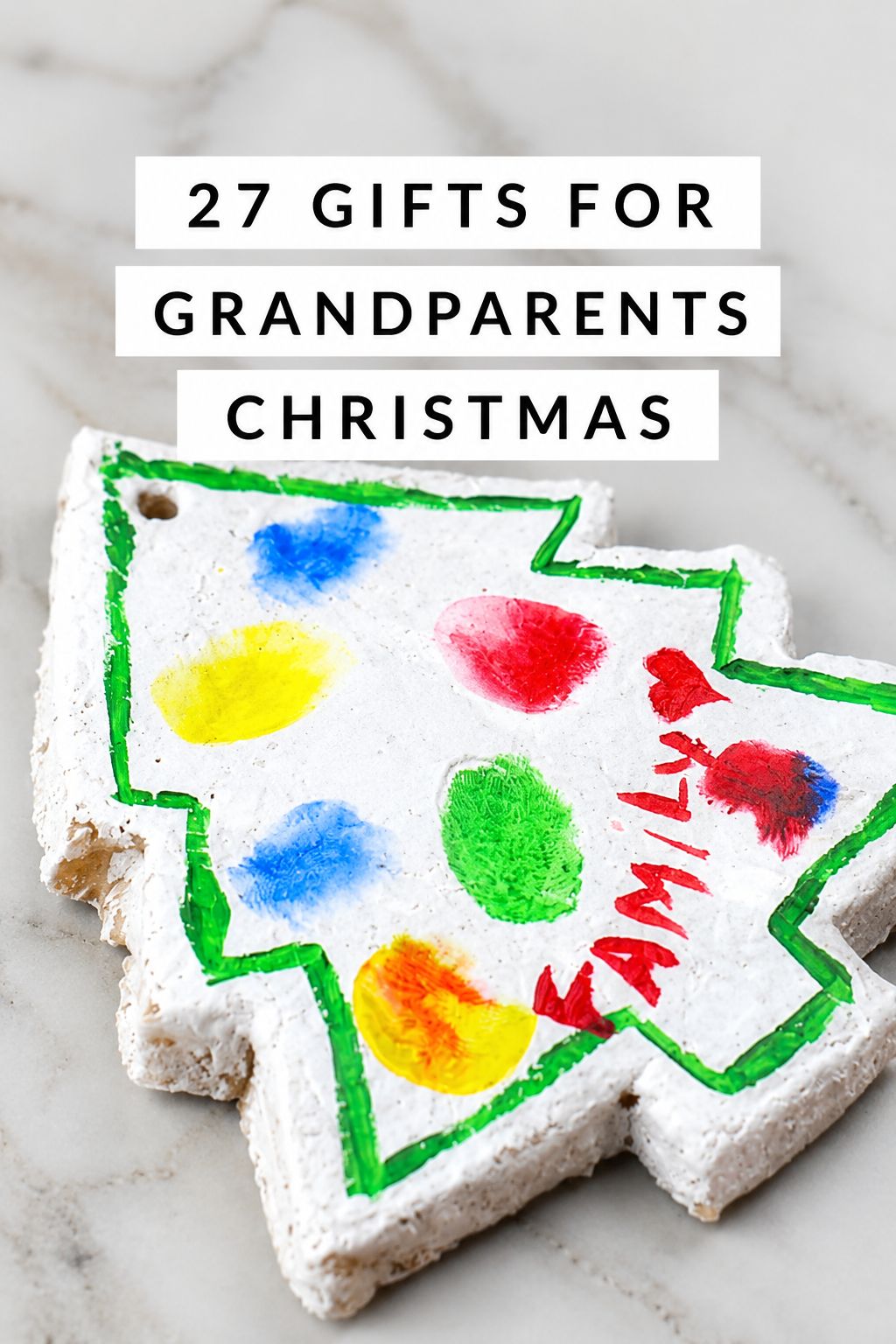 fingerprint christmas tree ornament christmas gifts for grandparents