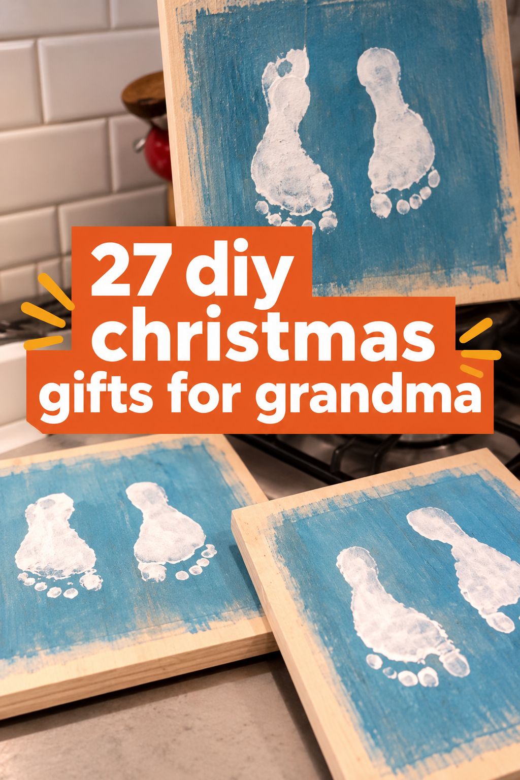 footprint snowman keepsake christmas gifts for grandparents