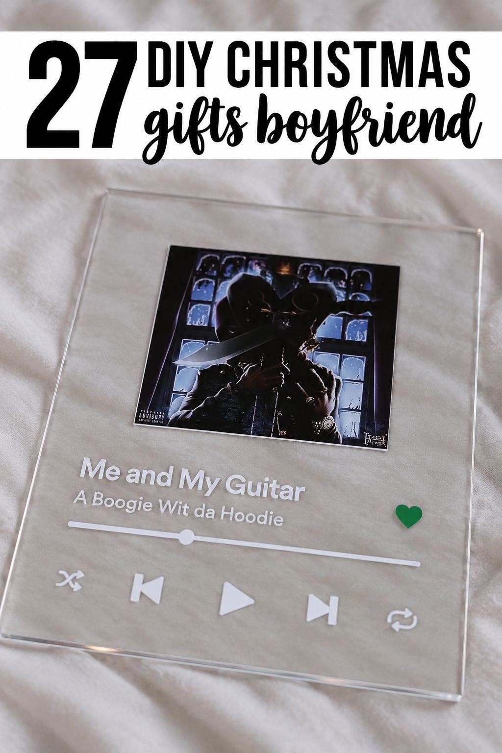 glass album cover of your song christmas gifts for boyfriend