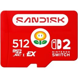 SANDISK 512GB microSD Express Card for Nintendo Switch 2