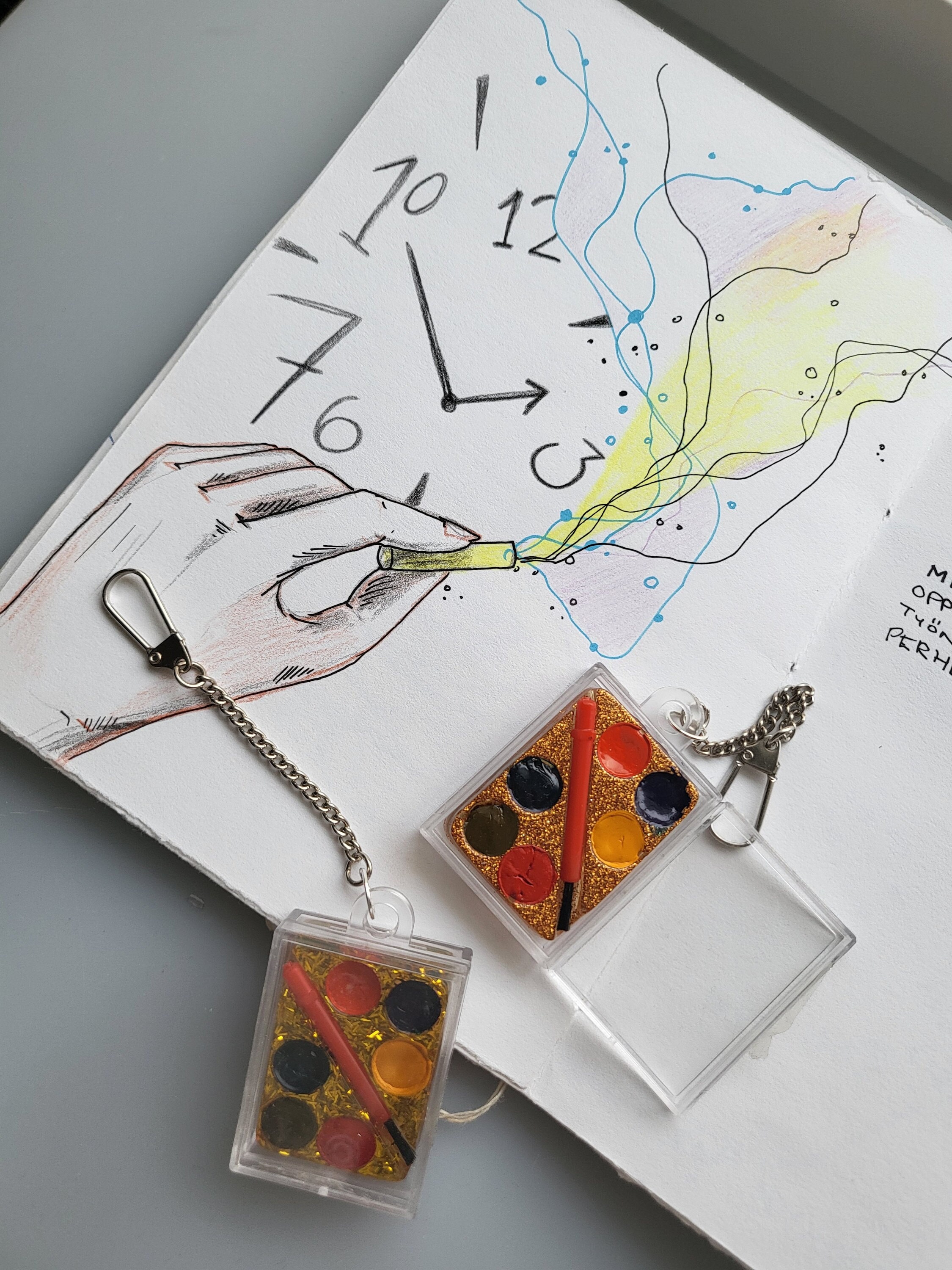 Mini Watercolor Key Fob Palette