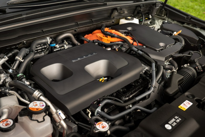 Engine bay of a 2027 Lexus NX 450h+