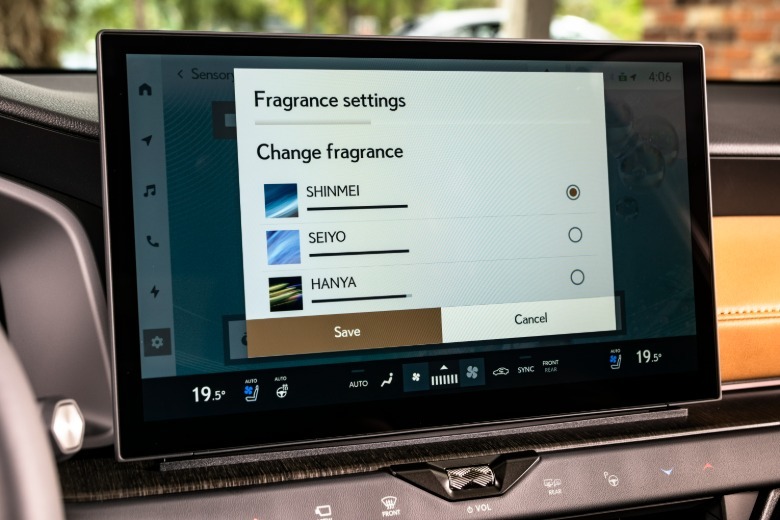 Center screen in a 2027 Lexus NX