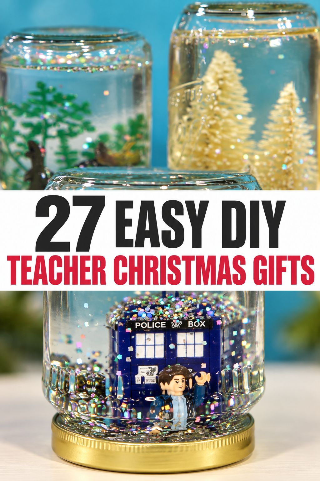 mason jar snow globe christmas gifts