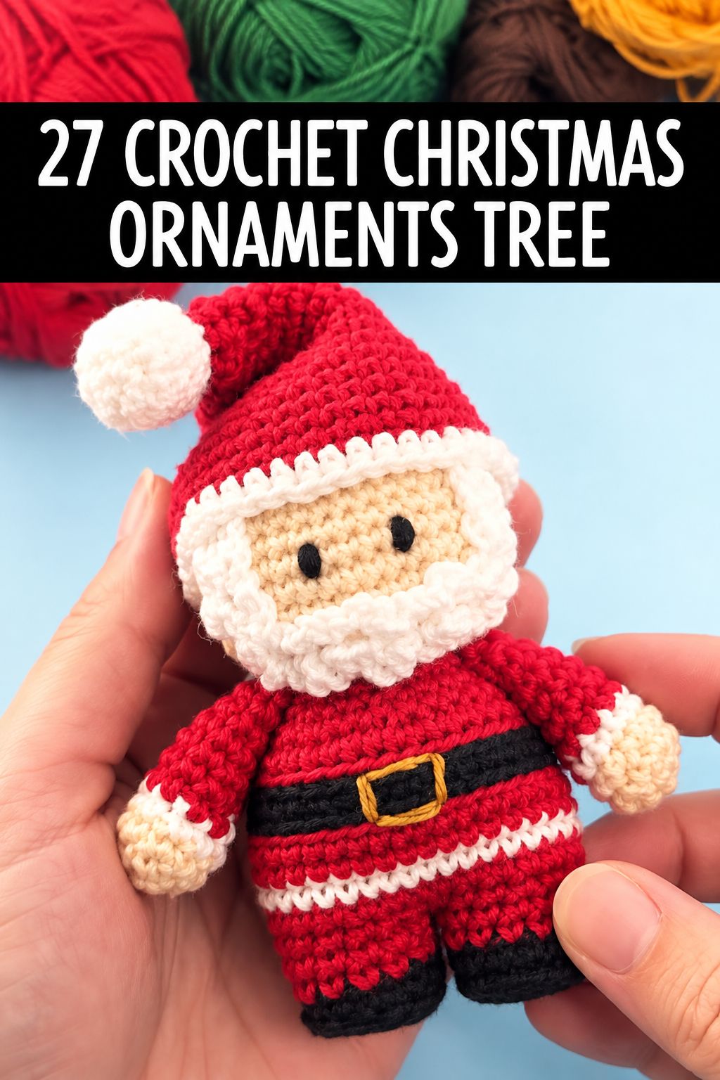 mini santa ornament christmas ornaments