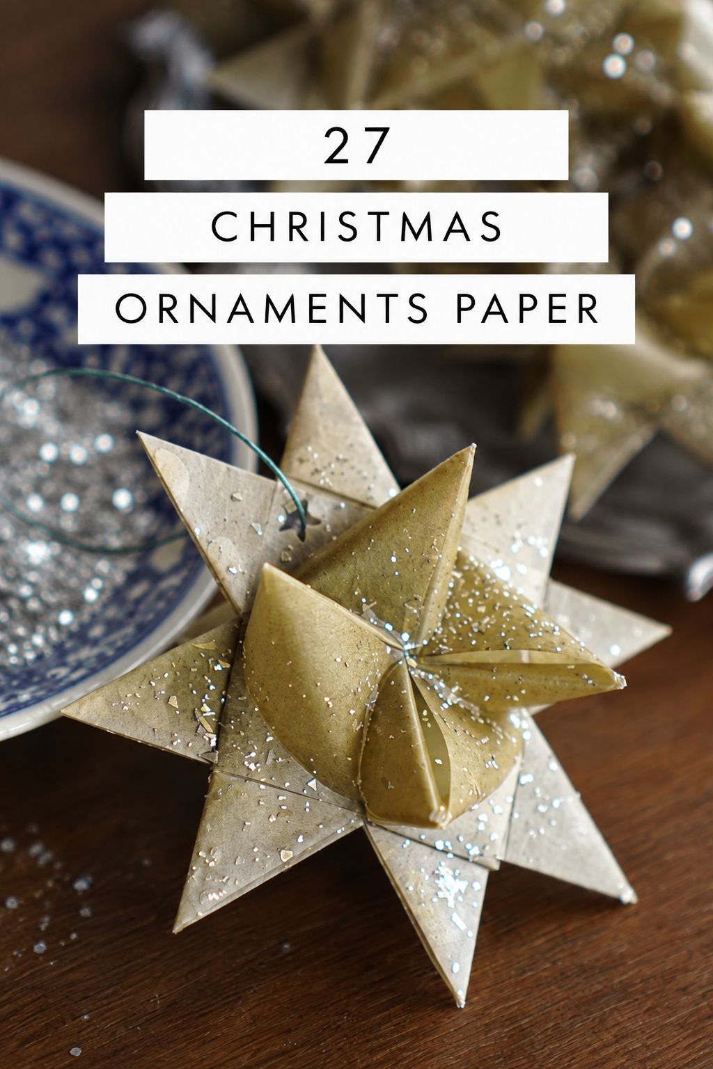 moravian waxed paper star christmas ornaments