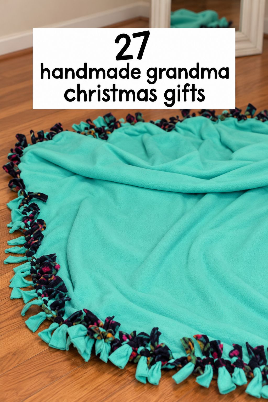 no sew fleece tie blanket christmas gifts for grandparents