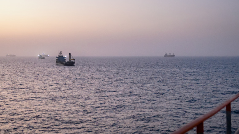 Tankers off the Strait of Hormuz