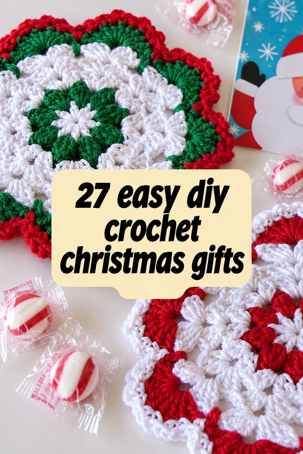 peppermint candy dishcloth christmas gifts