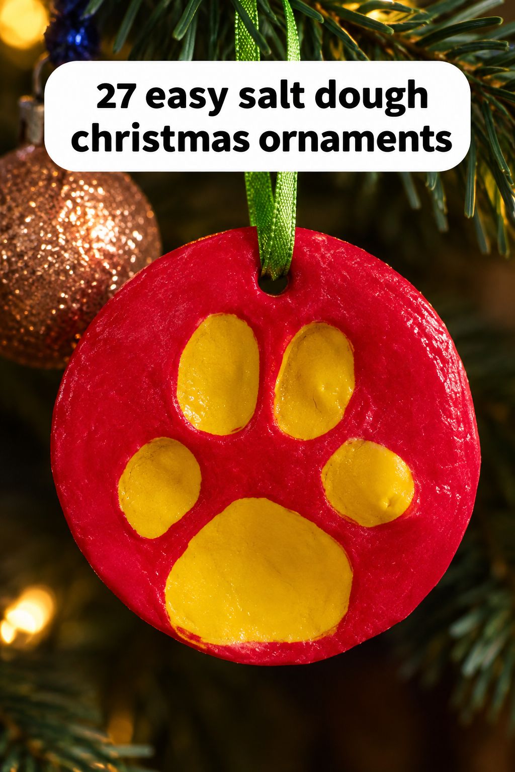 pet paw print ornament christmas ornaments