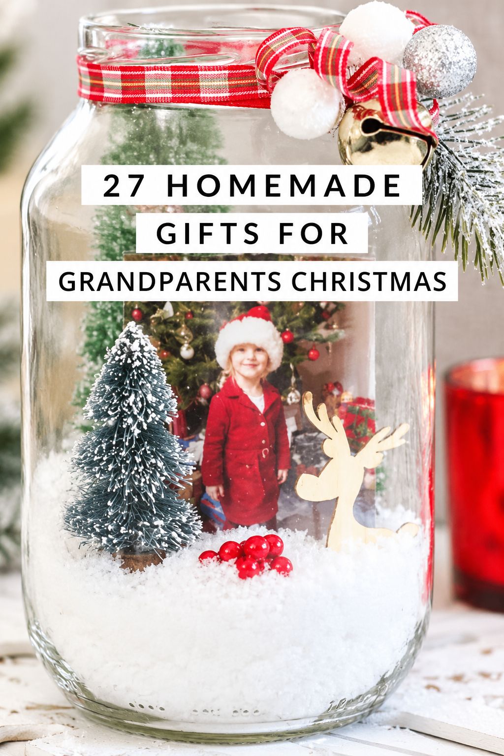 photo display in a jar christmas gifts for grandparents