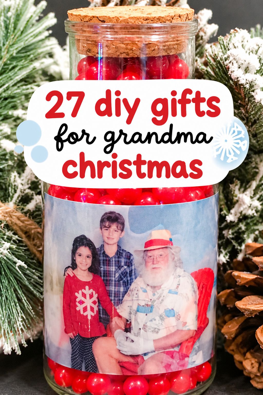 photo transfer ornament christmas gifts for grandparents