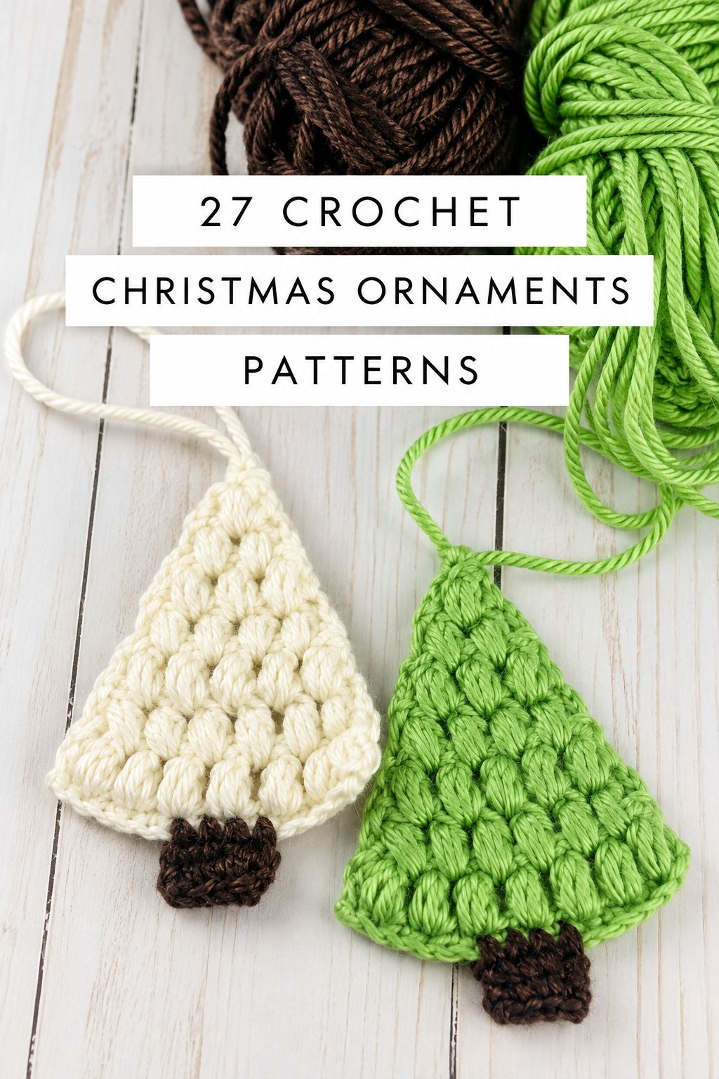 puff stitch christmas tree ornament christmas ornaments