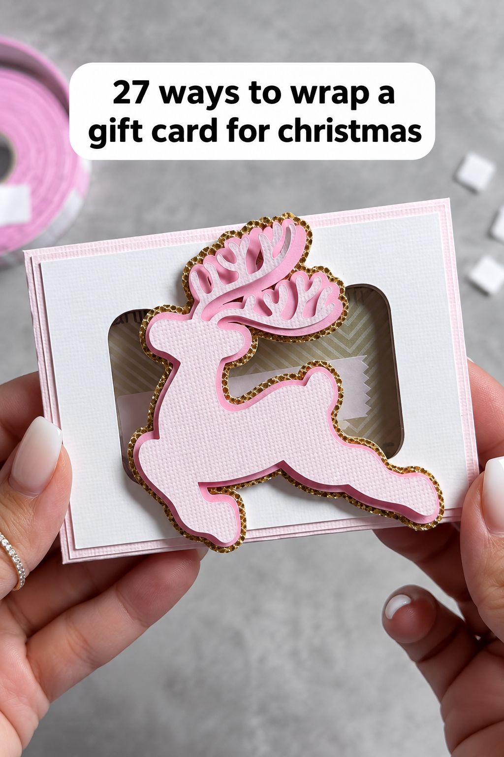 reindeer gift card box gift card wrapping
