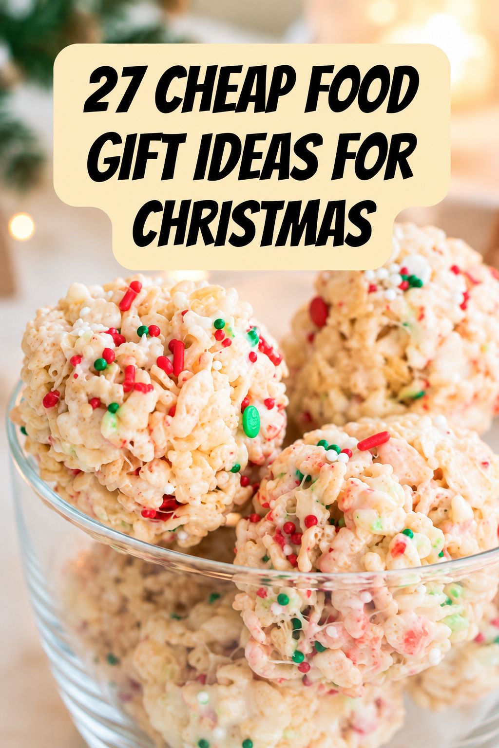 Christmas Rice Krispie Treats homemade Christmas gift