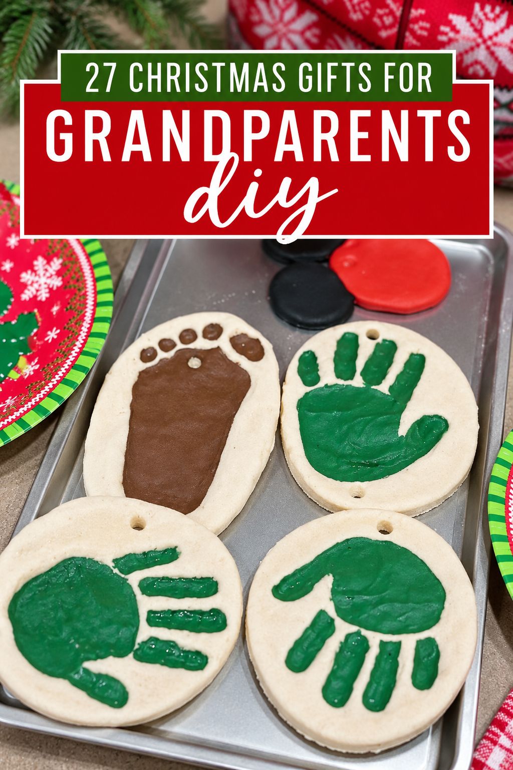 salt dough cut out ornaments christmas gifts for grandparents