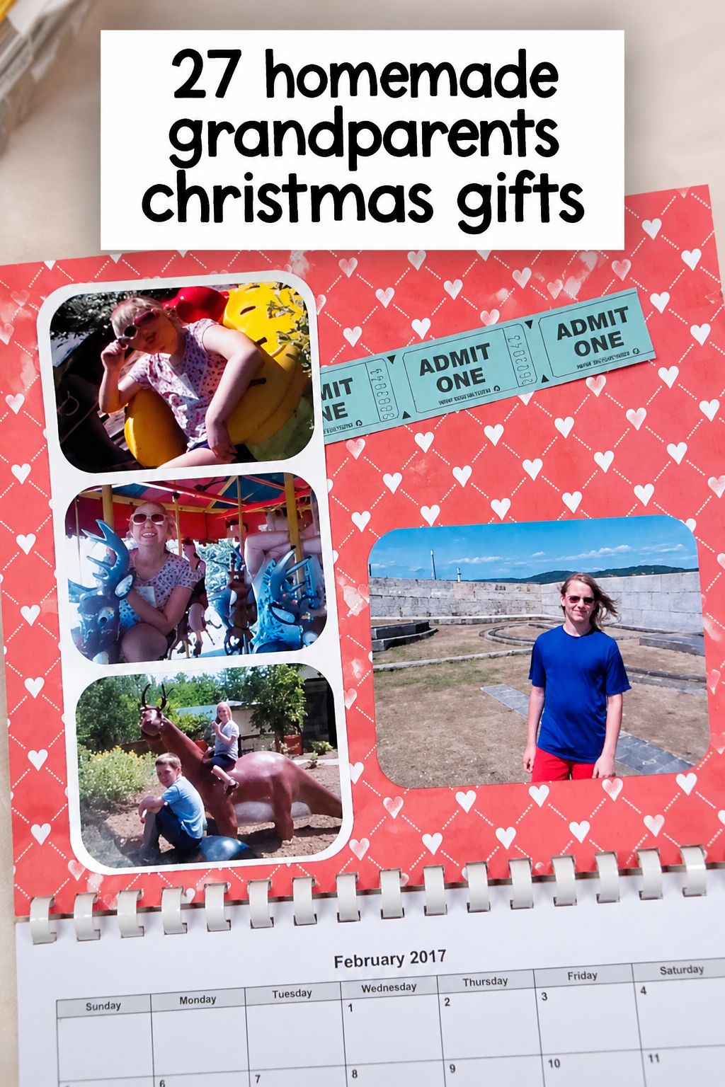 scrapbook photo calendar christmas gifts for grandparents
