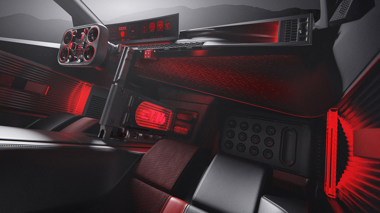 Interior of the Peugeot E-T16 concept