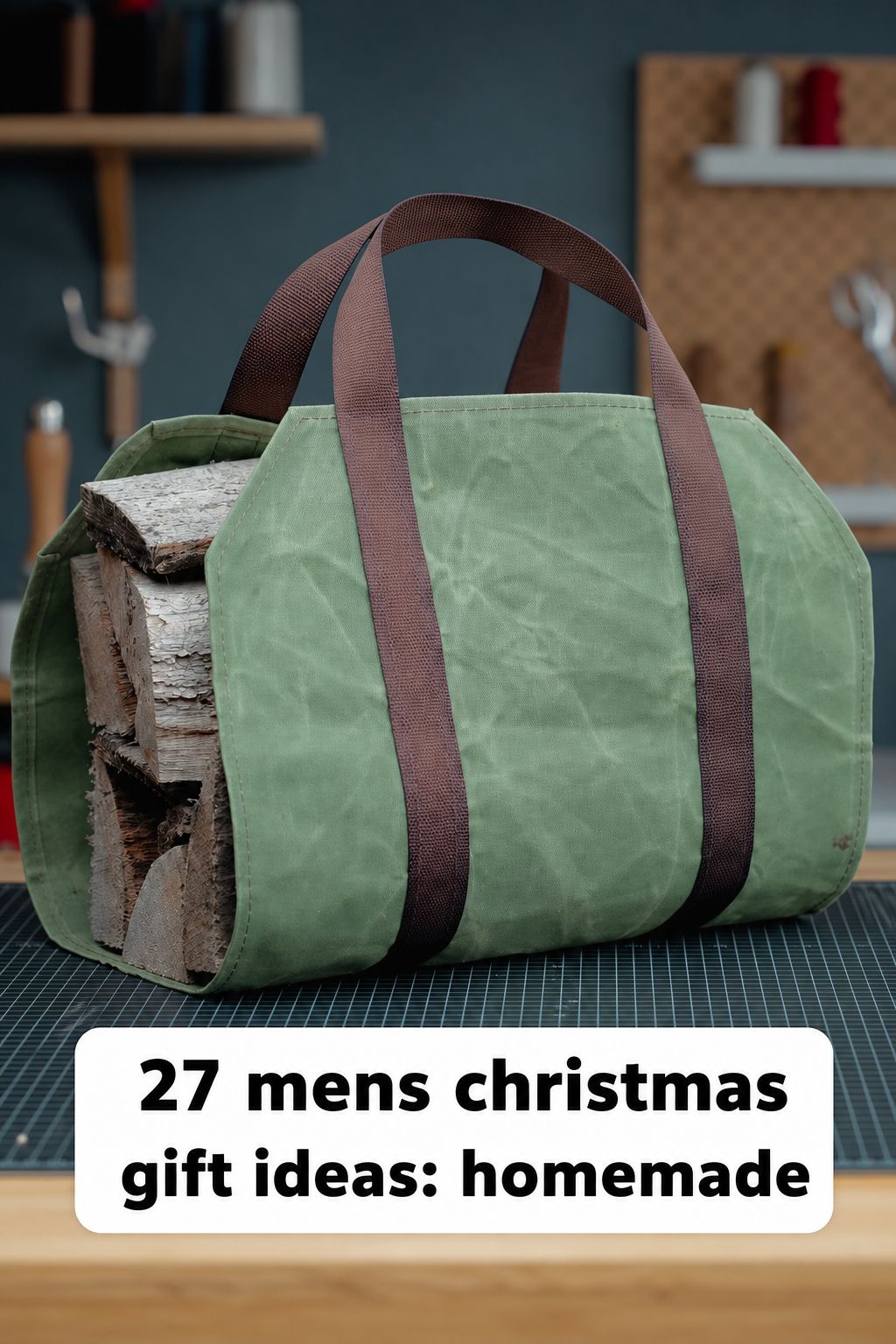 Waxed Canvas Firewood Carrier